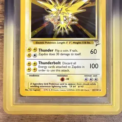 Pokemon Zapdos Base Set 2 Holo Rare English PSA 9 — GUARD INCLUDED - Image 5