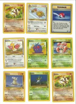 Pokemon Jungle 1995 Lot 13 (9x Cards) {Check Photos For Condition} - Image 1