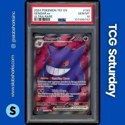 2024 POKEMON TEMPORAL FORCES #193/162 GENGAR EX ULTRA RARE PSA 10 - Image 1