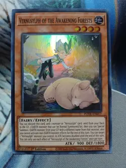 Yugioh Vernusylph of the Awakening Forests Super Rare POTE-EN017 1st Near Mint - Image 1