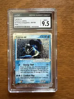 2003 Pokemon Lapras ex Holo 99 CGC 9.5 Mint+ Ruby & Sapphire - Image 1