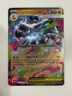 Mega Charizard X ex 013/094 Double Rare Phantasmal Flames Pokemon Holo Near Mint - Image 1