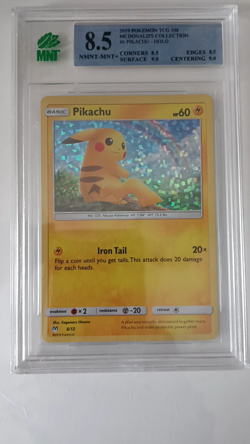 2019 Pokemon TCG SM McDonald's Collection #6 Pikachu -Holo - Image 2