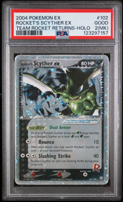 2004 Pokemon Ex Team Rocket Returns Rocket's Scyther Ex #102 102/109 PSA 2 (MK) - Image 1