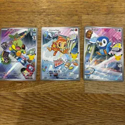 Pokemon First Partner Chimchar Piplup Turtwig Promo MEP 040 041 042 Sinnoh Set - Image 2