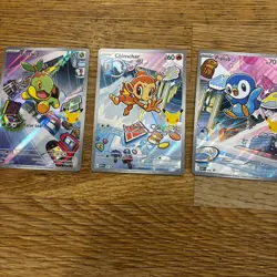 Pokemon First Partner Chimchar Piplup Turtwig Promo MEP 040 041 042 Sinnoh Set - Image 3