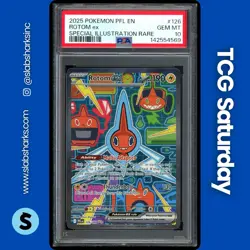 2025 POKEMON PHANTASMAL FLAME #126/094 ROTOM EX SPECIAL ILLUSTRATION RARE PSA 10 - Image 1