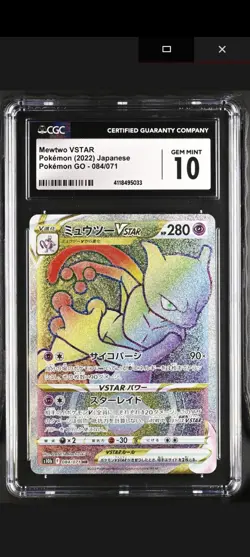 Mewtwo V-Star Pokemon Go 84/71 Cgc Gem Mint 10 - Image 1