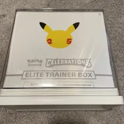 Pokemon TCG: 25th Anniversary Celebrations ETB Sealed In Acrylic Case 820650809439 - Image 1