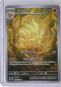 Pokemon Ninetales 199/197 SV03 Obsidian Flames Illustration Rare Holo English NM - Image 1