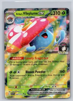 Erika's Vileplume ex 003/217 Double Rare ME: Ascended Heroes Pokemon Near Mint - Image 1