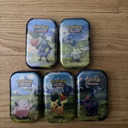 Pokemon TCG Ascended Heroes Mini Tins Full Art Set Of 5 Brand New Sealed - Image 1