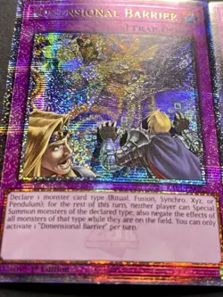 3x Dimensional Barrier | RA01-EN072 | Quarter Century Secret Rare | NM | YuGiOh! - Image 2