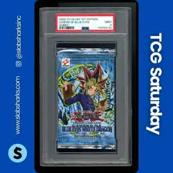 2002 YU-GI-OH! LEGEND OF BLUE-EYES 1ST EDITION SEALED BOOSTER HOBBY PACK PSA 9 - Image 1