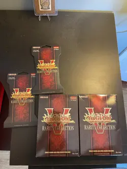 YuGiOh Rarity Collection Boxes Lot Of 2 & 2 booster Packs First Edition, Sealed - Image 1