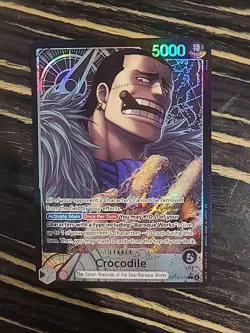 One Piece Crocodile Alt Art Leader OP14-079 The Azure Sea's Seven In Hand NM - Image 1