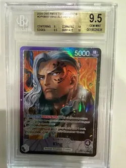 KING OP08-057 BGS 9.5 L ALT ART TWO LEGENDS ENGLISH ONE PIECE CCG - Image 1