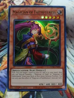 Yugioh Magician of Faithfulness Super Rare DUNE-EN098 1st Near Mint - Image 1