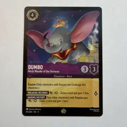 Disney Lorcana Dumbo Ninth Wonder of the Universe Legendary 45/204 Card - Image 1