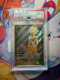 Manga Booster Son Goku FB05-119 SCR Super Alternate Art Psa 10 - Image 1