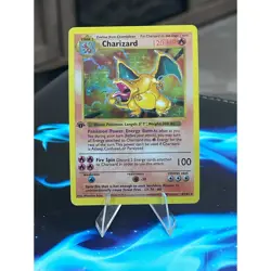 Charizard 1st Edition Shadowless Style Card – Fan Art Display Piece - Image 1