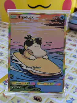 Psyduck Custom Fan Art Card Drawing style - Image 1