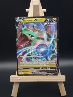 Pokemon TCG Rayquaza V Evolving Skies 110/203 Full Art Holo LP - Image 1