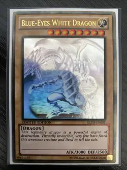 Yugioh Blue-Eyes White Dragon GLD5-EN001 Ghost Rare NM - Image 1