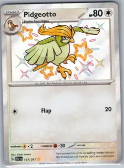 Pidgeotto 197/091 SV: Paldean Fates - Pokemon Card - NM - Image 1
