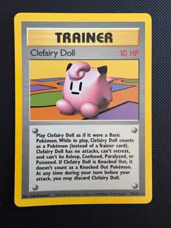 Vintage Pokemon TCG - Clefairy Doll 70/102 Trainer Card - Base Set - LP - Image 1
