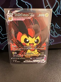 Yveltal Pikachu VCOS Pokemon Card Holo Cosplay ART Pikachu Cosplay - Image 1