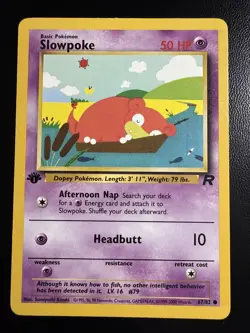 Slowpoke 67/82 Common 1st Edition Team Rocket Pokemon Card - Image 1