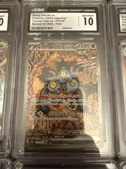 Pokemon CGC Graded Lot of 10 Slabs Cards JPN Gengar Pikachu 151 SAR Rayquaza Gem - Image 5