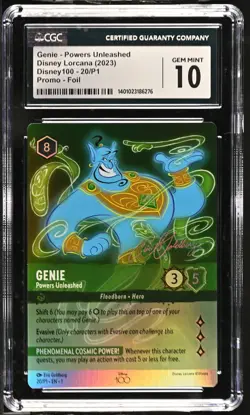 Disney Lorcana GRADED Genie Powers Unleashed 20/P1 Promo 10 CGC - Image 1