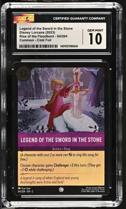 Disney Lorcana GRADED Legend of the Sword in the Stone 64/204 10 CGC - Image 1