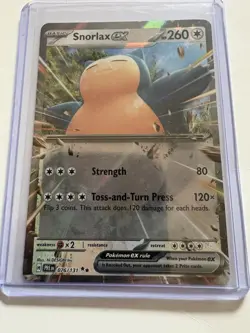 Pokemon TCG Prismatic Evolutions Snorlax EX Double Rare Card 076/131 - Image 3