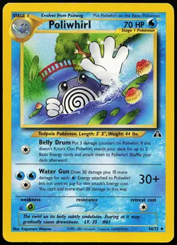 Poliwhirl 44/75 Uncommon Neo Discovery Pokemon Card - Image 1
