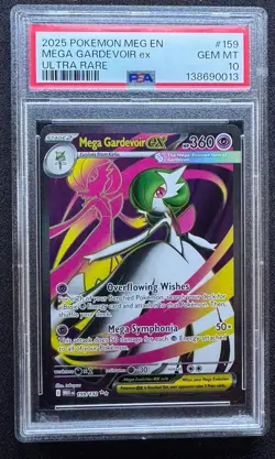 2025 Pokemon MEG EN Mega Gardevoir Ex Ultra Rare Card #159 PSA 10 - Image 1