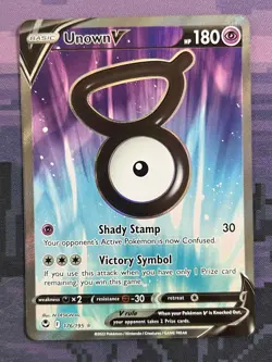 Unown V 176/195 Pokemon Silver Tempest Rare Ultra Near Mint Card NM 1 - Image 1
