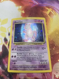 Pokemon Mewtwo TCG Base Set Holo Unlimited Rare Card 10/102 - Image 2