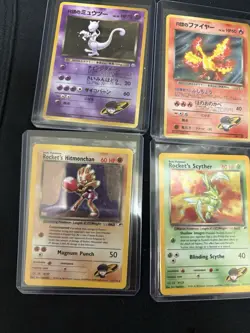 Pokemon Card Lot Rockets Mewtwo Rockets Moltres Rockets Scyther - Image 1