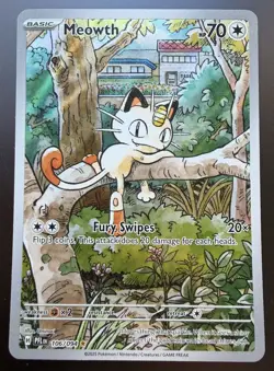 Meowth 106/094 | Illustration Rare | Phantasmal Flames | 2025 | Pokemon Card - Image 1