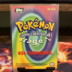 Charmander #04 Topps Pokemon Card #E4 of 12 LP+ - Image 2