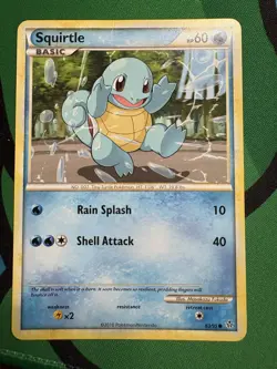 Pokemon Squirtle TCG HSUnleashed Card 63/95 Regular Common - Image 1