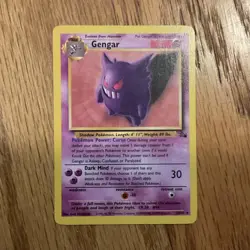 Pokemon Gengar Fossil 20/62 Rare Unlimited Regular English TCG Card - Image 1