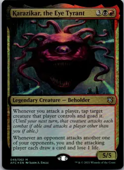 Karazikar the Eye Tyrant 49 Commander Adventures in the Forgotten Realms Foil NM - Image 1