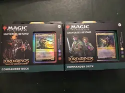 Set of 2 Magic MTG Lord of the Rings Commander Decks Frodo/Sam And Sauron - Image 1