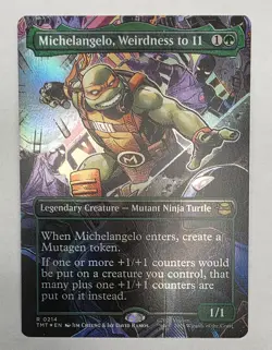 Michelangelo, Weirdness to 11 (Borderless) Teenage Mutant Ninja Turtles Foil NM - Image 1
