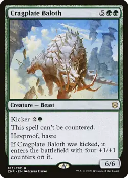 MTG Cragplate Baloth Zendikar Rising 183/280 Foil Rare - Image 1