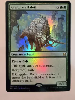 MTG Cragplate Baloth Zendikar Rising 183/280 Foil Rare - Image 2